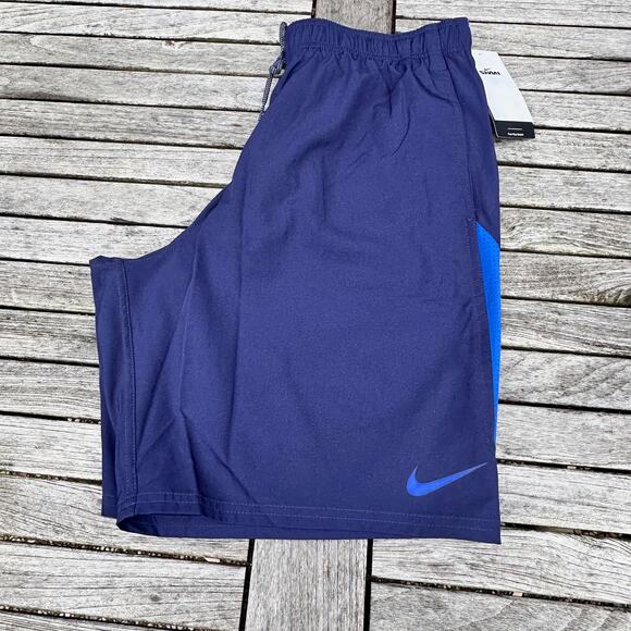 Nike Contend 9" Mens Volley Swim Shorts Midnight Navy Blue Drawstring Large New - Picture 8 of 9